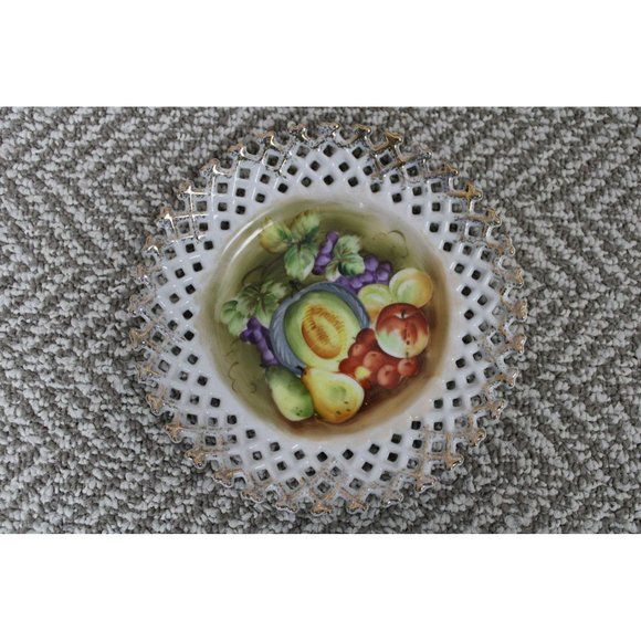 2 Decorative Porcelain Norcrest Japan Hand Painted Plates - Picture 2 of 9